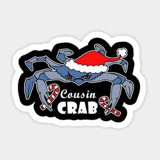 Christmas Matching Maryland Blue Crab Gifts Christmas Cousin Blue Crab Matching Family Holiday Picture Sticker